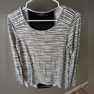 Apt 9 mixed media striped top size M
